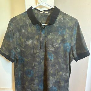 Men's Valentino Polo-style shirt, Camouflage/Floral pattern